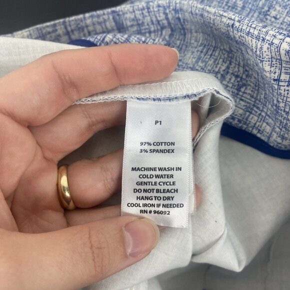 Katherine Barclay Montreal Women's Patterned Pencil Skirt Size 2 Blue White - Picture 4 of 7